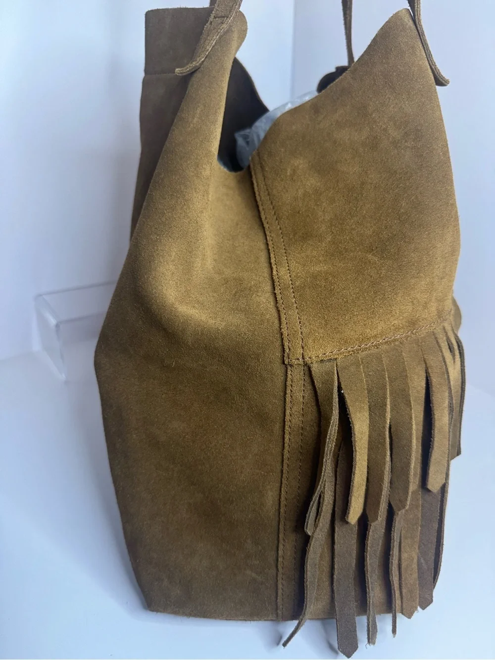 #347 Madewell Transport Suede Fringe Edition Tote Bag